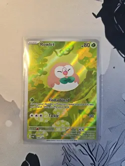 Pokemon Rowlet Illustration Rare Full Art Near Mint Perfect Order 090/088 - Image 1