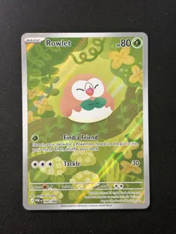 Pokemon Rowlet Illustration Rare Full Art Near Mint Perfect Order 090/088 - Image 3