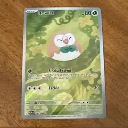 Pokemon Rowlet Illustration Rare Full Art Near Mint Perfect Order 090/088 NM/M - Image 1