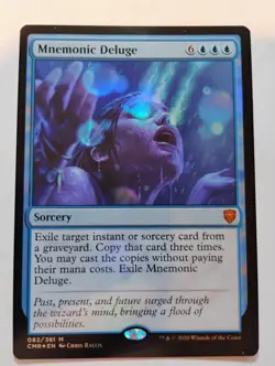 WOTC MtG Commander Legends Mnemonic Deluge (MR) NM Foil - Image 1