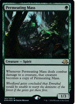MTG FOIL Permeating Mass Prerelease Eldritch Moon - Promo: Date Stamped - Image 1