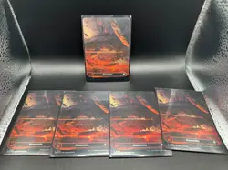 MAGIC THE GATHERING MTG EDGE OF ETERNITIES MOUNTAIN X5 FOIL 1 GALAXY - Image 1