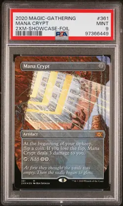 2020 MTG DOUBLE MASTERS SC-FOIL #361 MANA CRYPT PSA 9 - Image 1