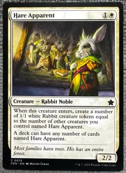 Hare Apparent FDN - Foundations 015 Regular Magic The Gathering - Image 1