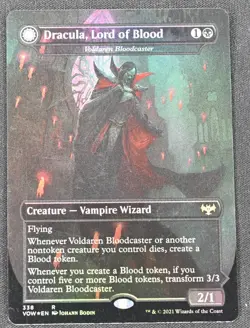Dracula, Lord of Blood - Voldaren Bloodcaster #338 (Foil) NM Crimson Vow - Image 1