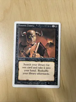 Magic the Gathering Revised Edition Demonic Tutor Sorcery - Image 1