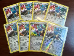 Lucario XY Fates Collide Cosmos Holo Rare Pokemon Card TCG -LP/NM 63/124 LOT x8 - Image 1