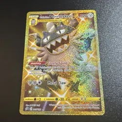 Pokemon Galarian Perrserker 205/192 Rebel Clash Gold Secret Rare Holo NM - Image 1