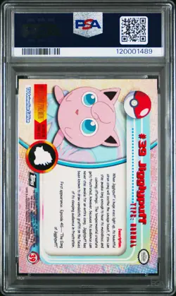 1999 TOPPS POKEMON TV #39 JIGGLYPUFF PSA 9 - Image 2