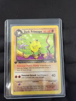 Pokemon TCG Team Rocket 1st Edition Dark Primeape 43/82 LP Vintage Rare - Image 1