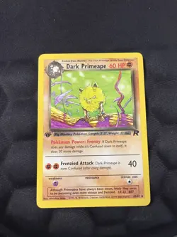 Pokemon TCG Team Rocket 1st Edition Dark Primeape 43/82 LP Vintage Rare - Image 3