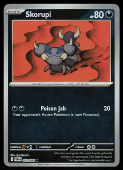 Skorupi 051/088 Common Perfect Order Pokemon Reverse Holo Near Mint - Image 1