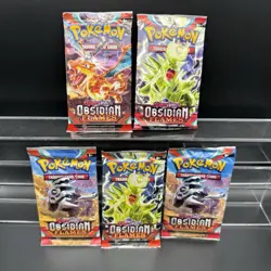 Obsidian Flames x5 Packs - 5x Pokemon Sealed Booster Pack Lot Scarlet Violet #2 - Image 1