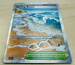 Pokemon Surfing Beach 114/086 Ultra Rare Chaos Rising Full Art Holo NM ENGLISH - Image 2