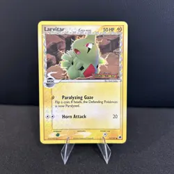 Larvitar Dragon Frontiers EX Series POKEMON Reverse Holo Foil Stamped 2006 - Image 1