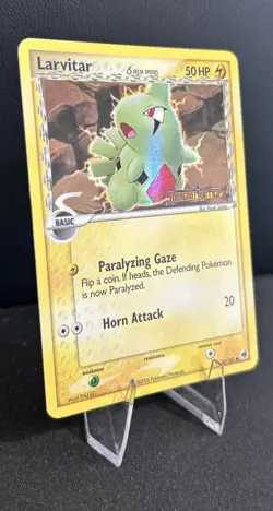 Larvitar Dragon Frontiers EX Series POKEMON Reverse Holo Foil Stamped 2006 - Image 3