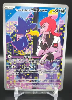 Pokemon - Team Rocket's Murkrow 200/182 - Sv10: Destined Rivals Holo - Image 1