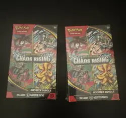 2x Pokemon Pokemon TCG Mega Evolution Chaos Rising Booster Bundle (12 packs!) - Image 1