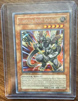 Gladiator Beast Spartacus GLAS-EN018 Yugioh TCG Rare 1st Ed LP - Image 1