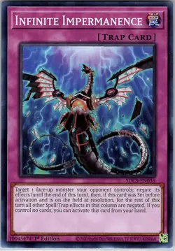 Yugioh Infinite Impermanence SDCS-EN036 Super Rare 1st Edition NM - Image 1