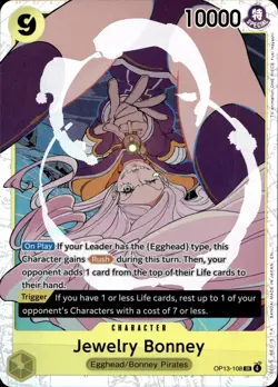 Jewelry Bonney (108) OP13-108 Super Rare Carrying On His Will One Piece NM - Image 1