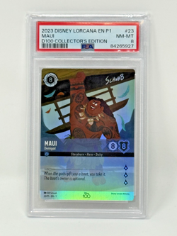 2023 Disney Lorcana D100 Collector's Edition Maui PSA 8 - Image 1