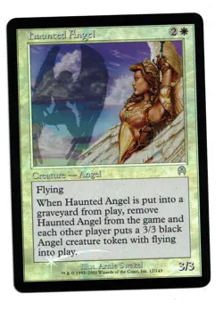 Magic the Gathering MTG Card: Haunted Angel FOIL 12/143 Apocalypse! NM - Image 1