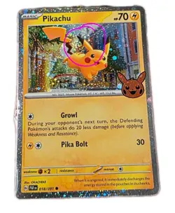 Pokemon Pikachu Cosmos Holo Stamped Promos Holiday Sealed 5 Card Lot‼{SWIRLS🌀} - Image 3