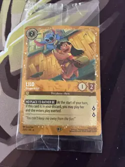 LILO Escape Artist Disney LORCANA Promo Card Gold Foil 25/P2 SEALED Package - Image 1