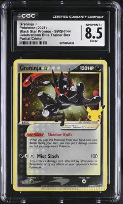 *ERROR CARD* CGC 8.5 Greninja SWSH144 Celebrations *CRIMP* TCGKITTEN - Image 2