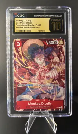 Monkey.D.Luffy - P-006 (Retail Promo) - One Piece Promotion Cards CGC 10 - Image 1