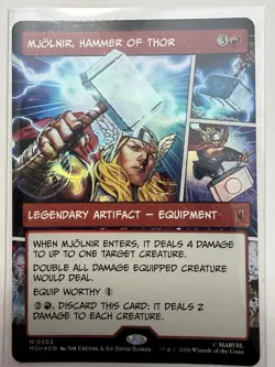 Mjolnir, Hammer of Thor (Borderless) (0303) Marvel Super Heroes Foil - Image 1