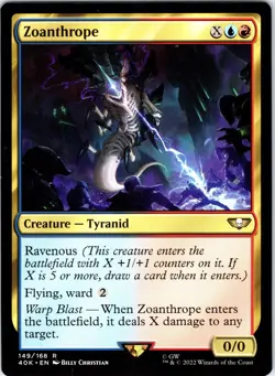 Zoanthrope 149 Rare Universes Beyond: Warhammer 40,000 Magic: The Gathering NM - Image 1