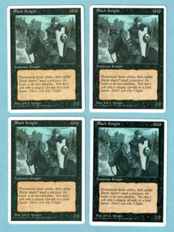 MTG 4x (NM) BLACK KNIGHT 4th Edition Magic the Gathering Wizards of the Coast - Image 1