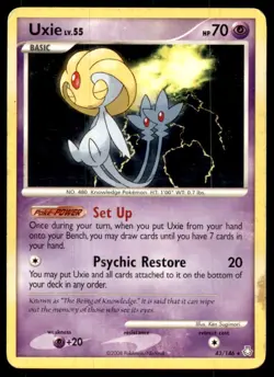 Uxie 43/146 Rare Legends Awakened Pokemon Damaged - Image 1