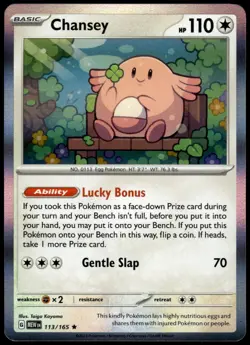Chansey 113/165 151 Holo Rare NM Pokemon 2023 - Image 1