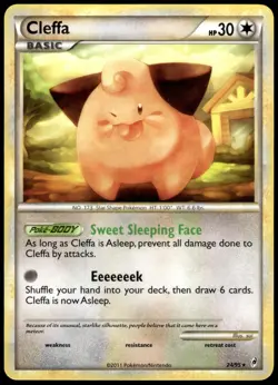Cleffa 24/95 Call of Legends Rare LP Pokemon 2011 - Image 1