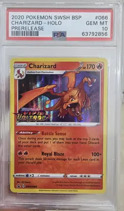 Charizard SWSH066 Prerelease Holo Promo PSA 10 GEM MINT Pokemon TCG - Image 1