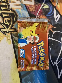 Vintage Topps Pokemon Series 1 Booster Pack From Box Sealed Cards - Image 2