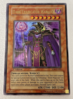 Yu-Gi-Oh! Dark Eradicator Warlock SD6-EN001 Ultra 1st Edition - Image 1