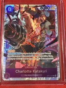 Bandai One Piece CCG Charlotte Katakuri OP11-067 SR Holo Blocker Eng 8 8000 - Image 1