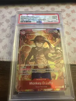 One Piece En Monkey D Luffy Treasure Boosters Set ST10-006 PSA 9 Mint - Image 1