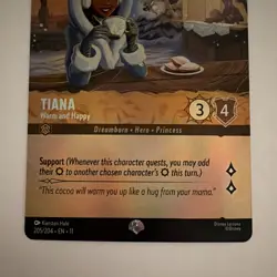 Tiana - Warm and Happy 205/204 Epic Holofoil Winterspell NM Disney Lorcana - Image 3