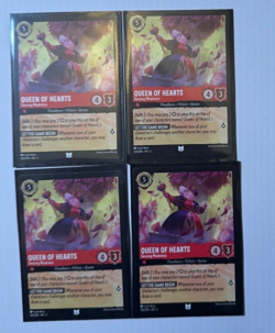 4x Disney Lorcana: Floodborn - Queen Of Hearts Sensing Weakness 120/204 X4 - Image 1