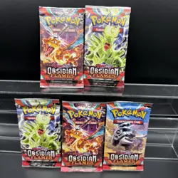 Obsidian Flames x5 Packs - 5x Pokemon Sealed Booster Pack Lot Scarlet Violet #1 - Image 1