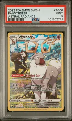 Fa/Wyrdeer Astral Radiance Pokemon Sword & Shield Astral Radiance TG06 NM PSA 9 - Image 1
