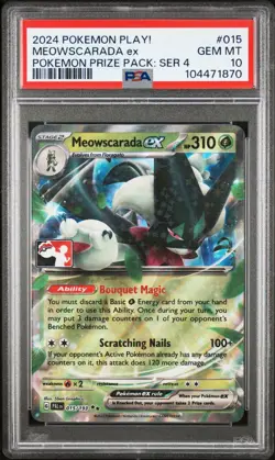 Pokemon Meowscarada ex 015/193 Prize Pack Series 4 PSA 10 GEM MINT - Image 1