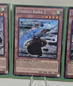 Yosenju Kama 1 - 3 THSF-EN003-EN005 Secret Rare 1st Edition Yugioh Lot X3 NM - Image 3