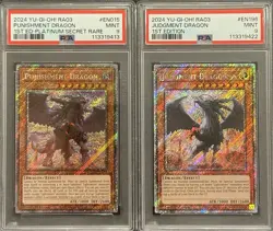 2024 PSA 9 YUGIOH RA03 PLATINUM SECRET RARE PUNISHMENT & JUDGMENT DRAGON 💫 - Image 1