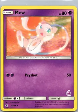 Pokemon TCG Mew 32/68 Hidden Fates NM - Image 1